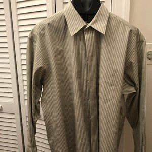 Joseph & Feiss men non-iron khaki shirt, 17 1/2